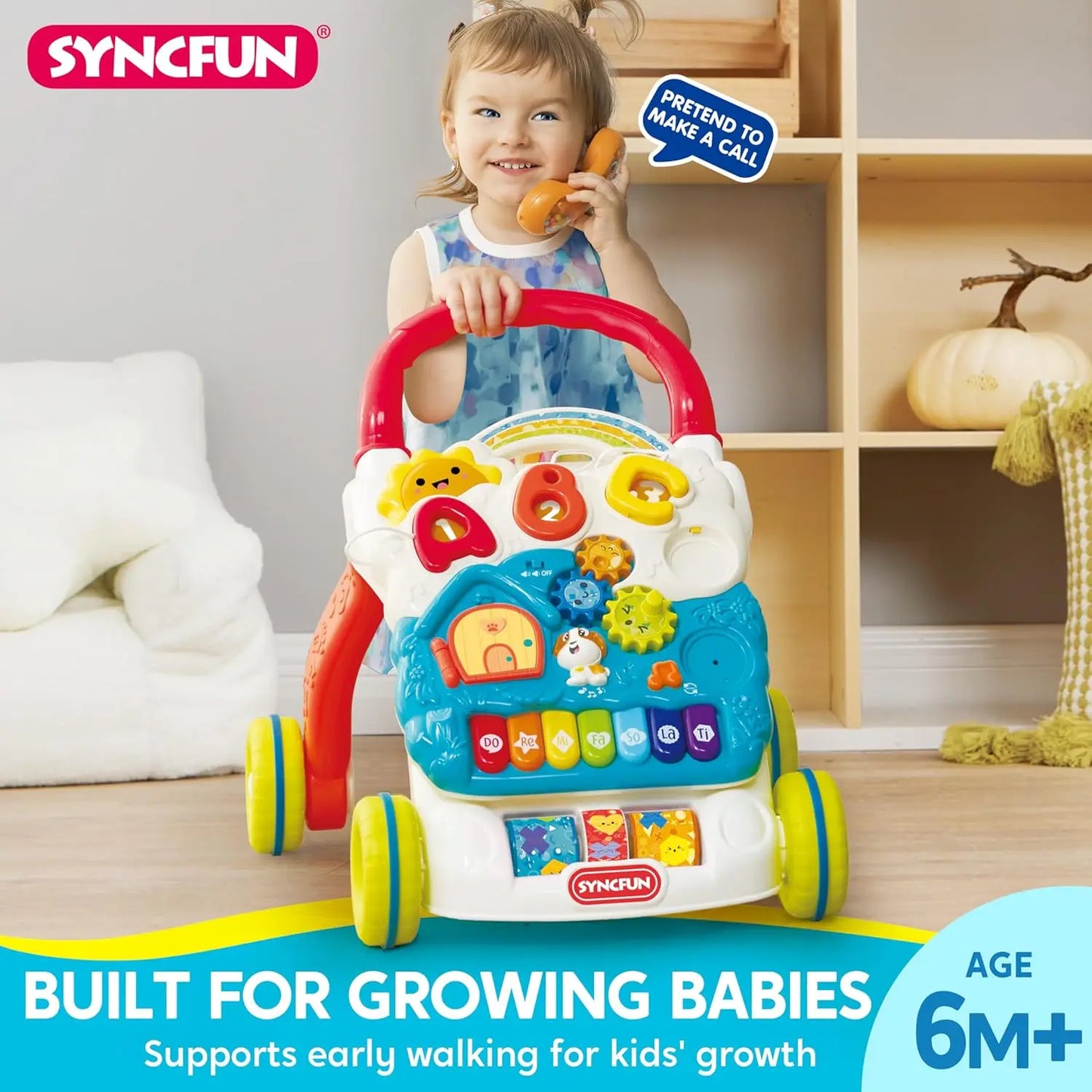 Joyfy Infant Learning Walker Two In 1 Sit To Stand