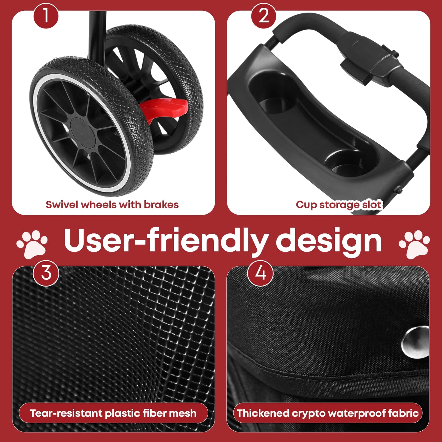 CHIHUAHUA Pet Stroller for Small to Medium Cats and Dogs