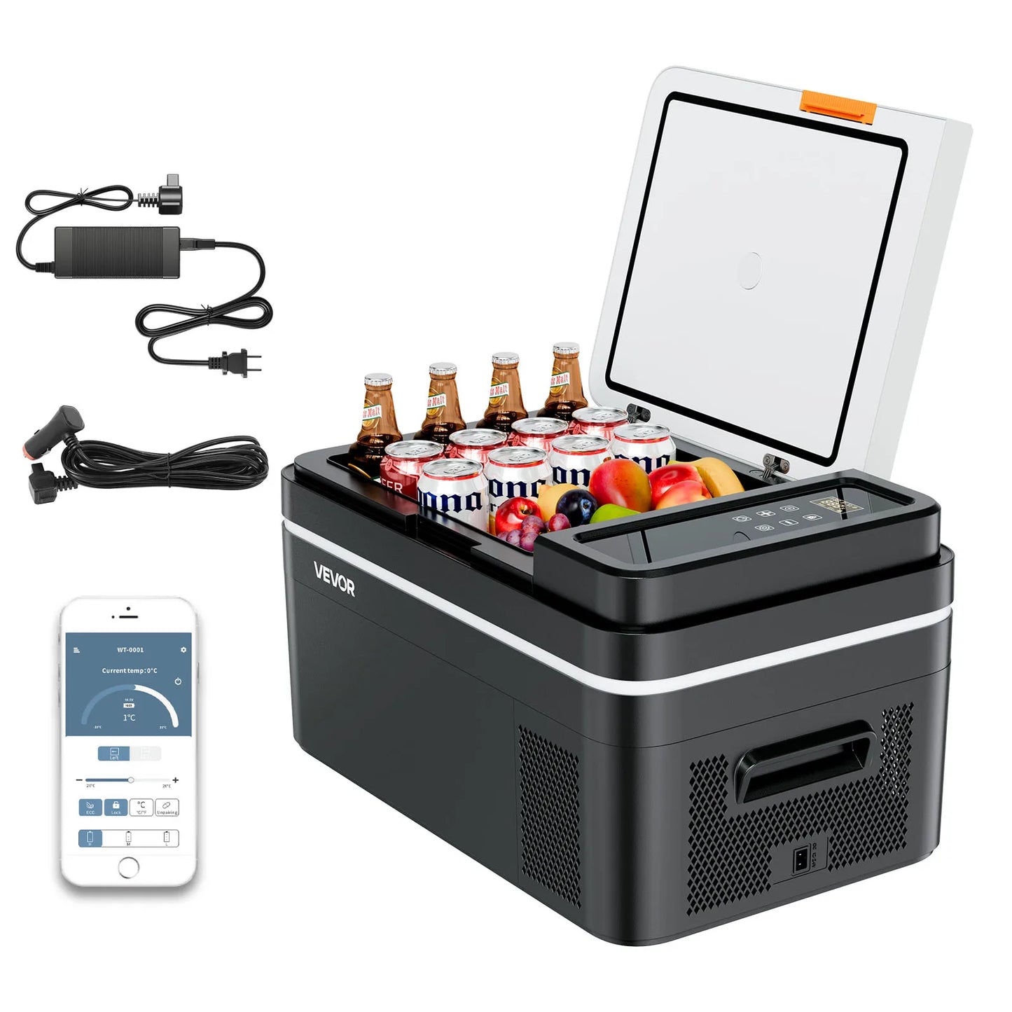 SucceBuy Portable Car Refrigerator With Electric Compressor 12V 24V DC