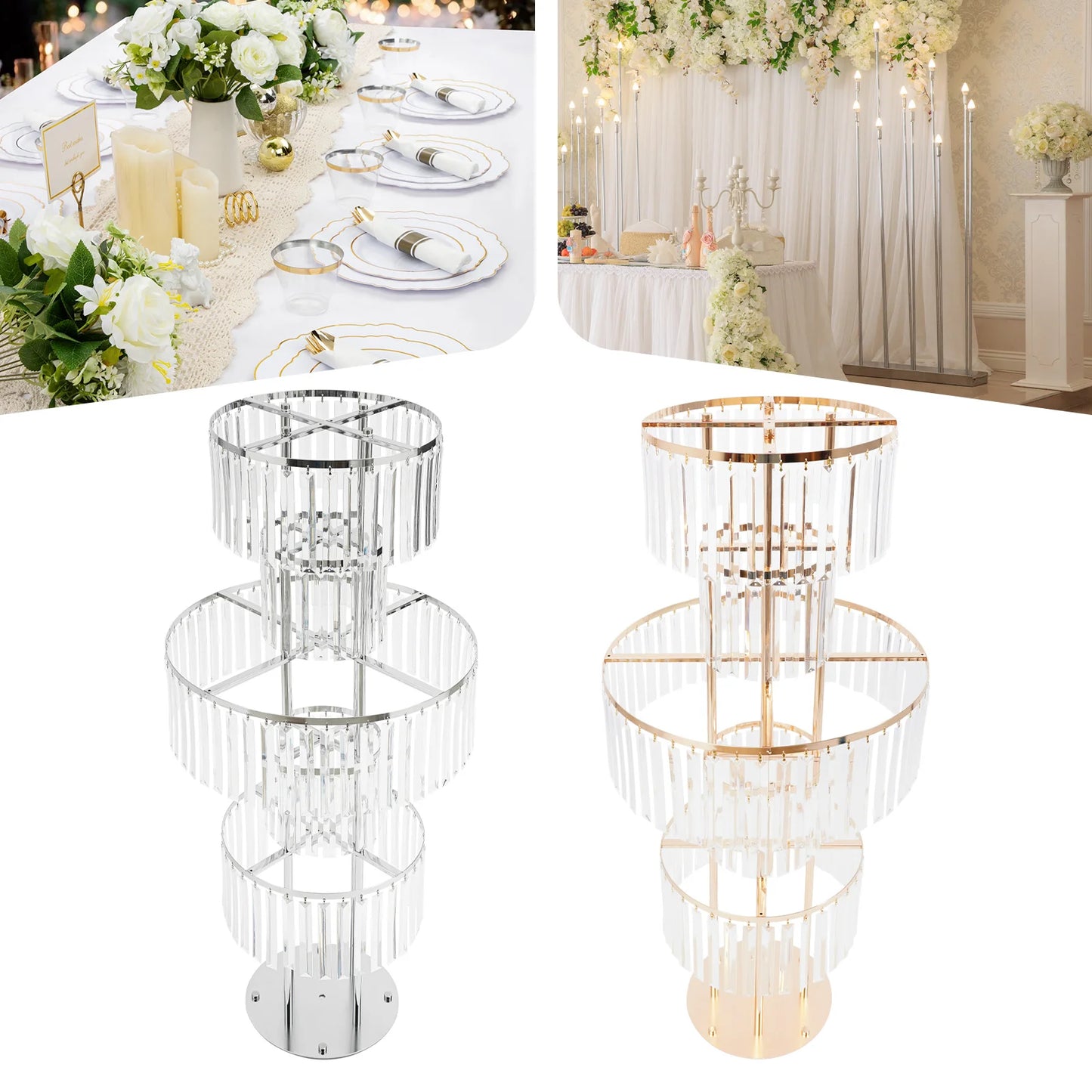 Luxury Acrylic Wedding Centerpiece Stand For Event Decorations
