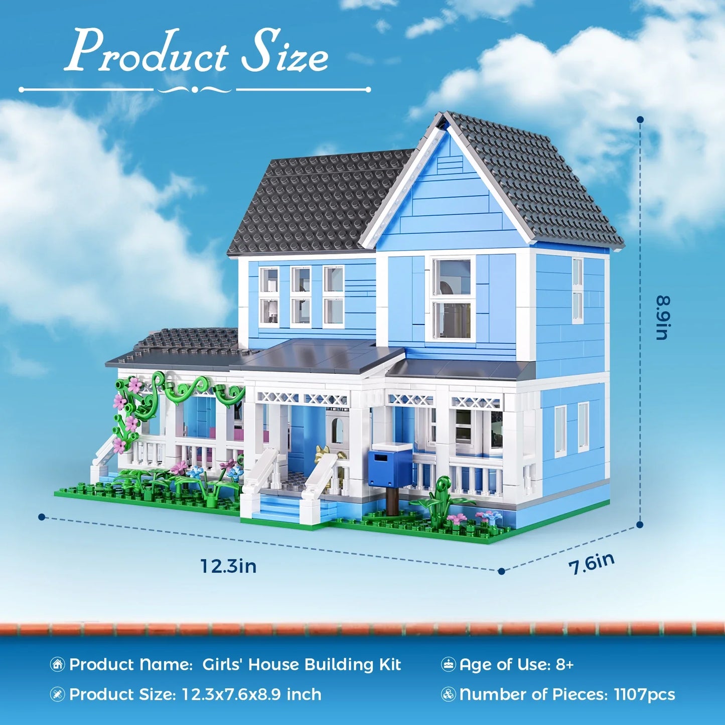Lorelai Movie House Building Block Set For Kids 1107 Pieces