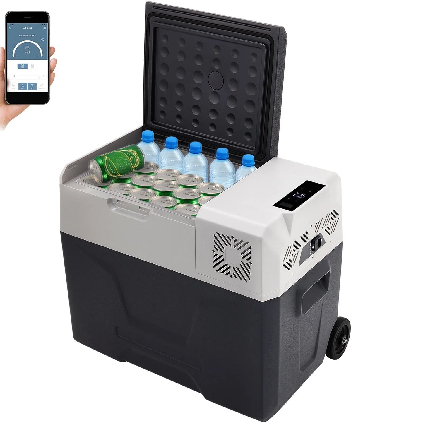 SucceBuy Portable Car Refrigerator With Electric Compressor 12V 24V DC