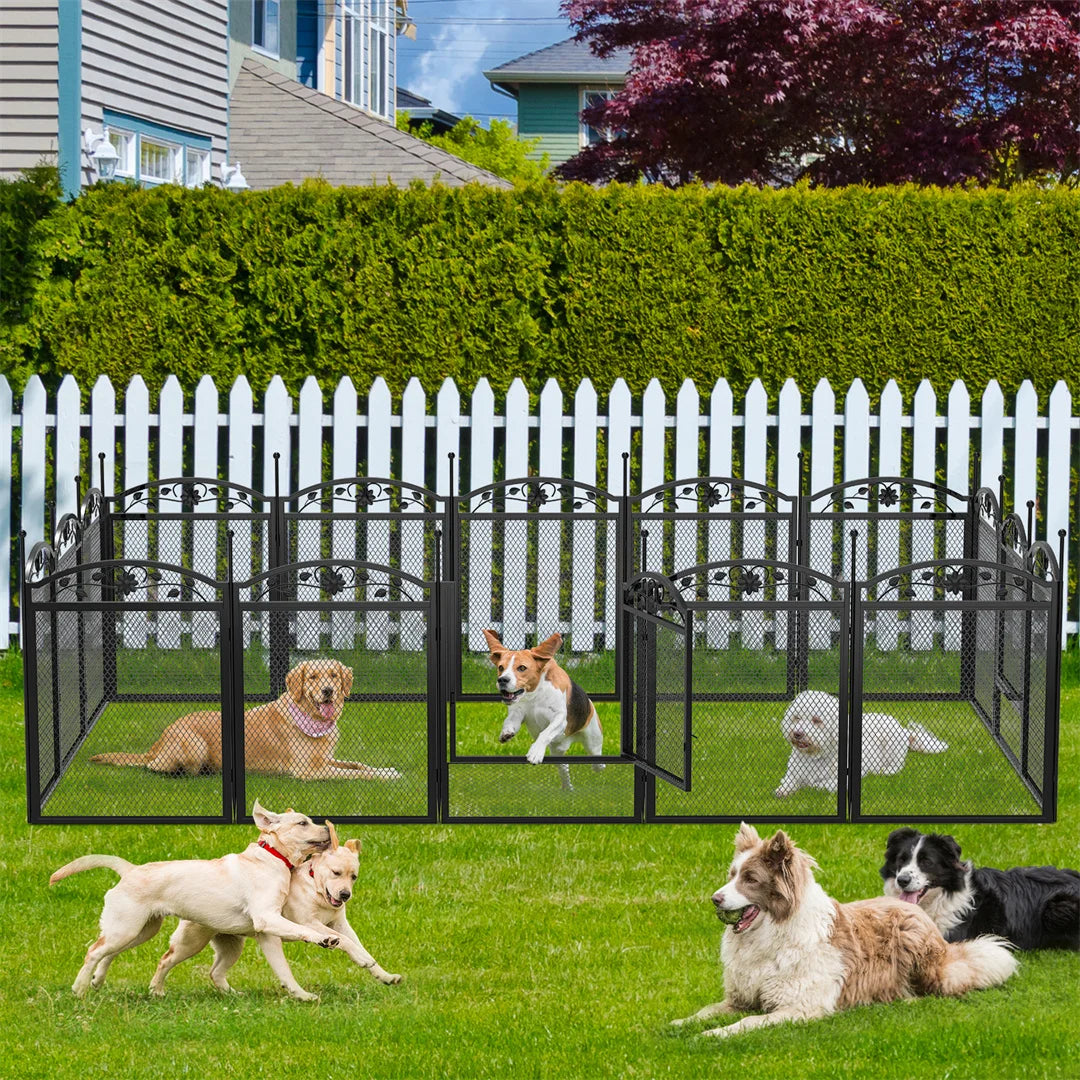 BINGOPAW Heavy Duty Dog Playpen Indoor Outdoor Use