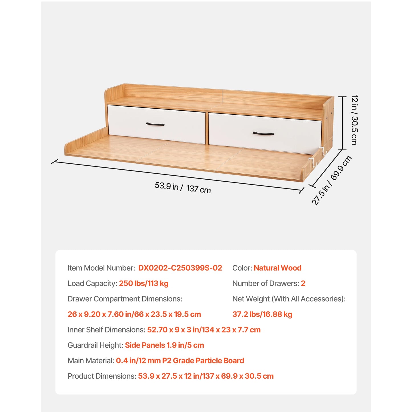 SucceBuy Washer Dryer Countertop Shelf With Drawer