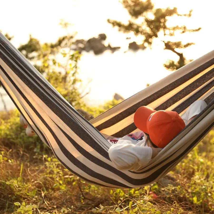 Double Hammock With Tree Straps Portable Outdoor Bed