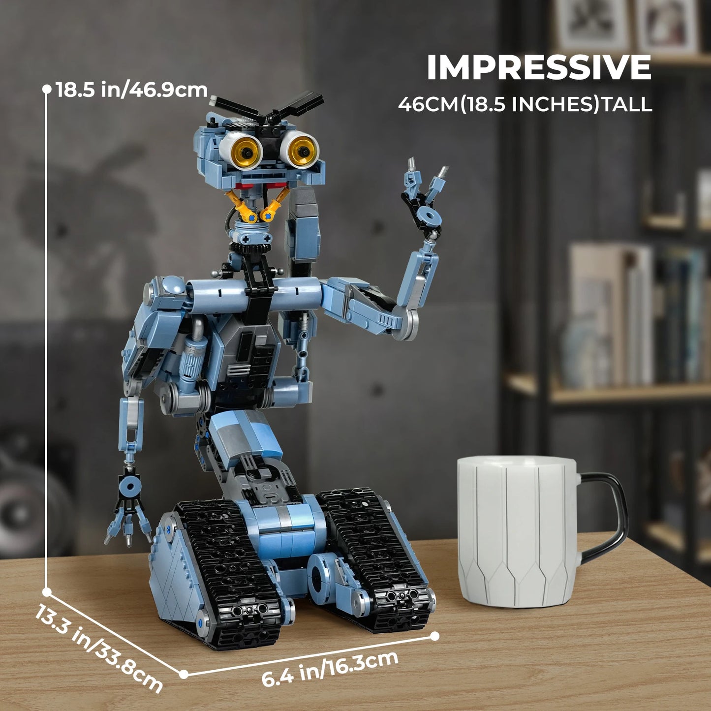 Johnny 5 Robot Building Blocks Set With Rechargeable Remote Control