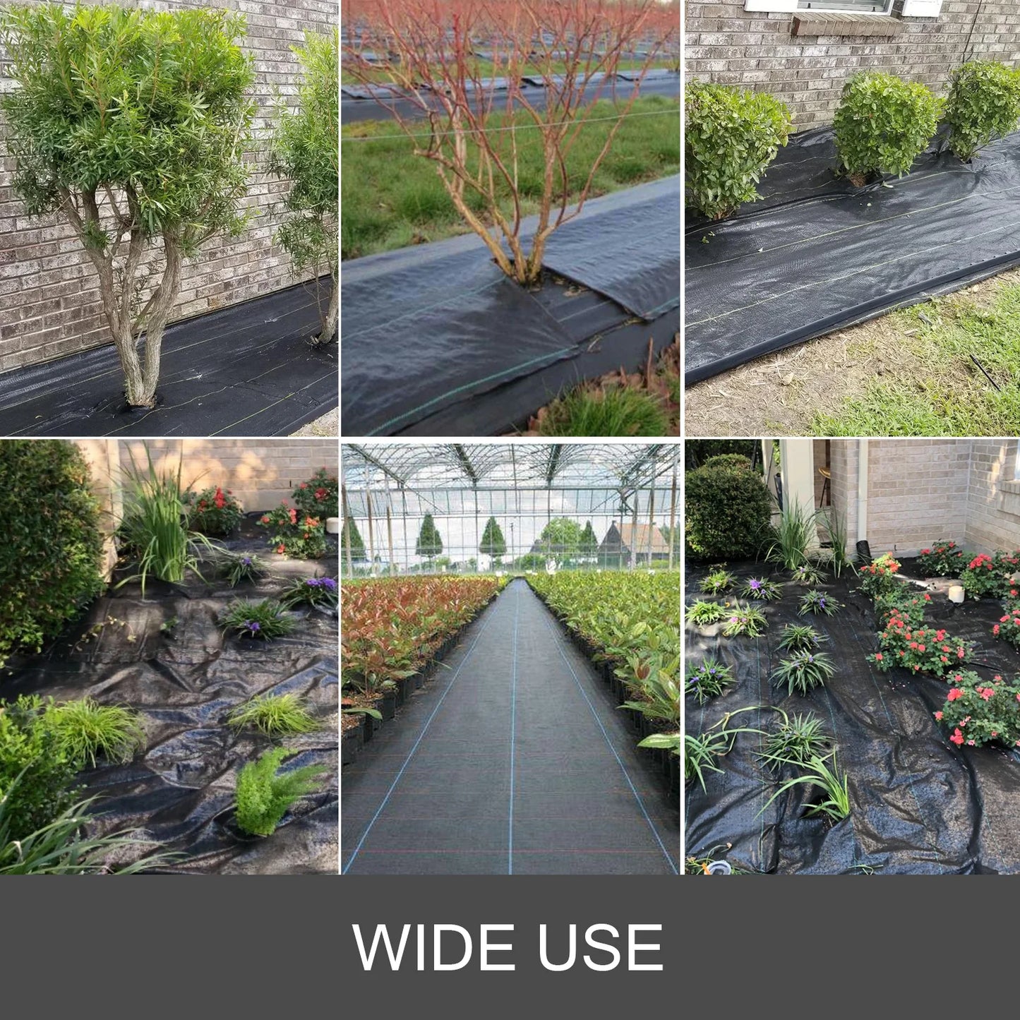 SucceBuy Heavy Duty Woven Landscape Fabric For Weed Control