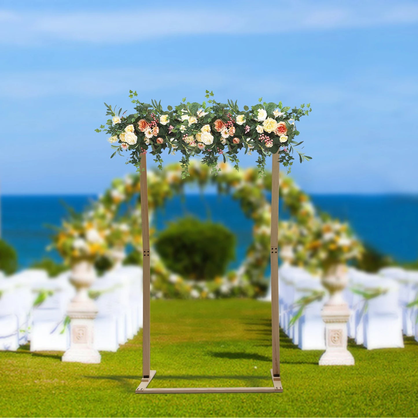 Wooden Wedding Arch Rustic Decor Ceremony Balloon Arch Stand
