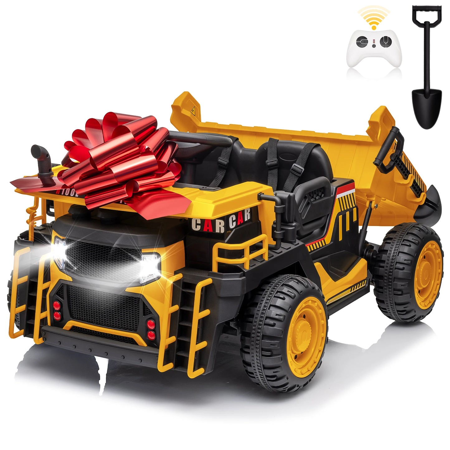 JoyRacer 24V Two Seater Ride On Dump Truck With Remote