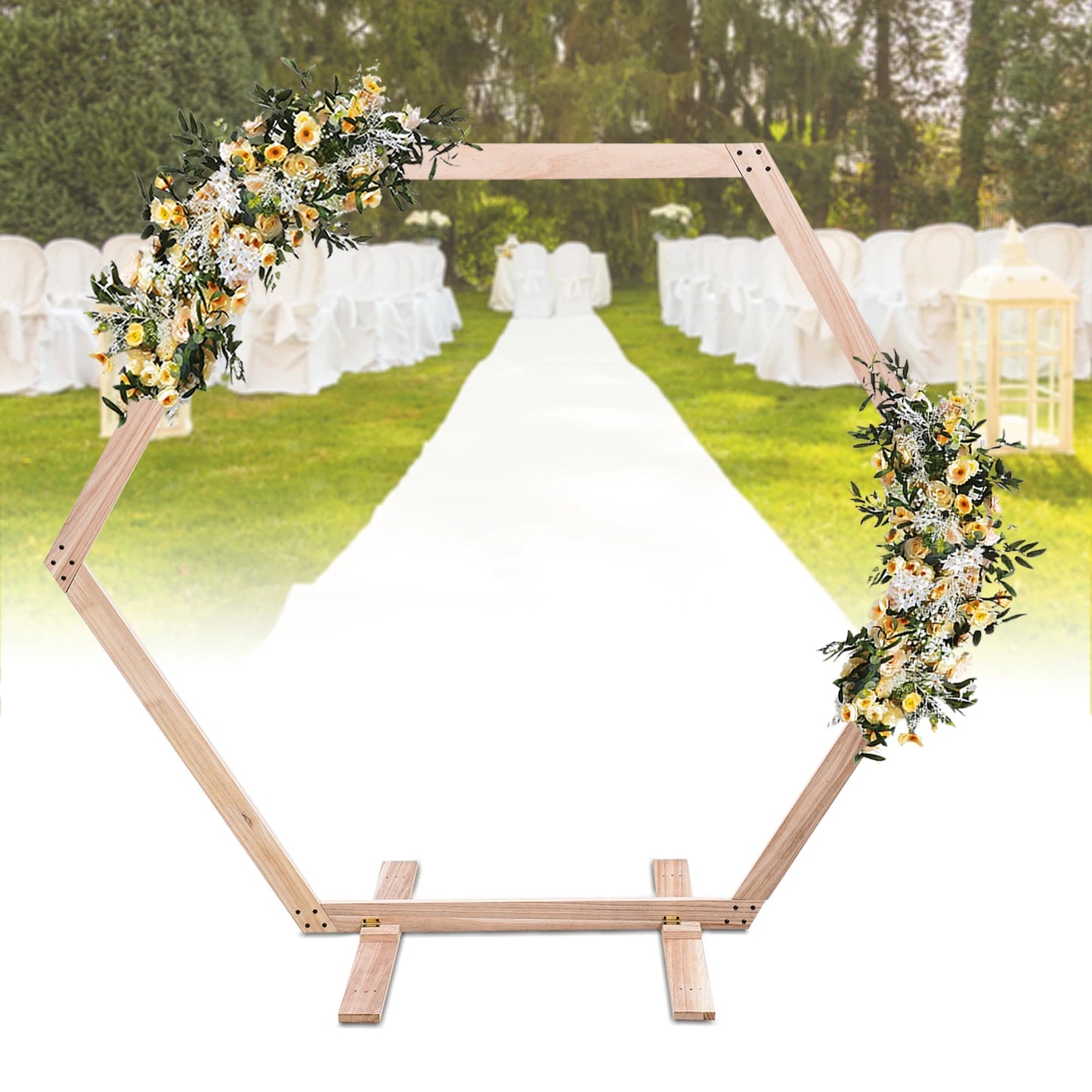 Wooden Wedding Arch Rustic Decor Ceremony Balloon Arch Stand