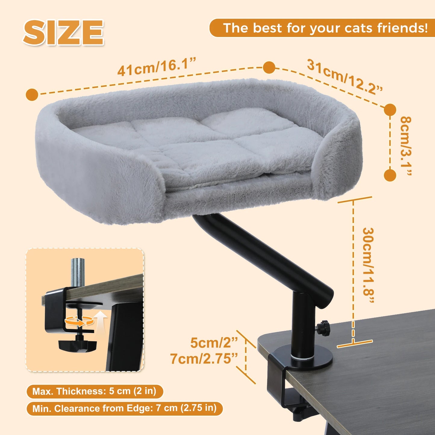 PAWZ Road Cat Desk Bed 360 Degree Rotatable Cat Stand