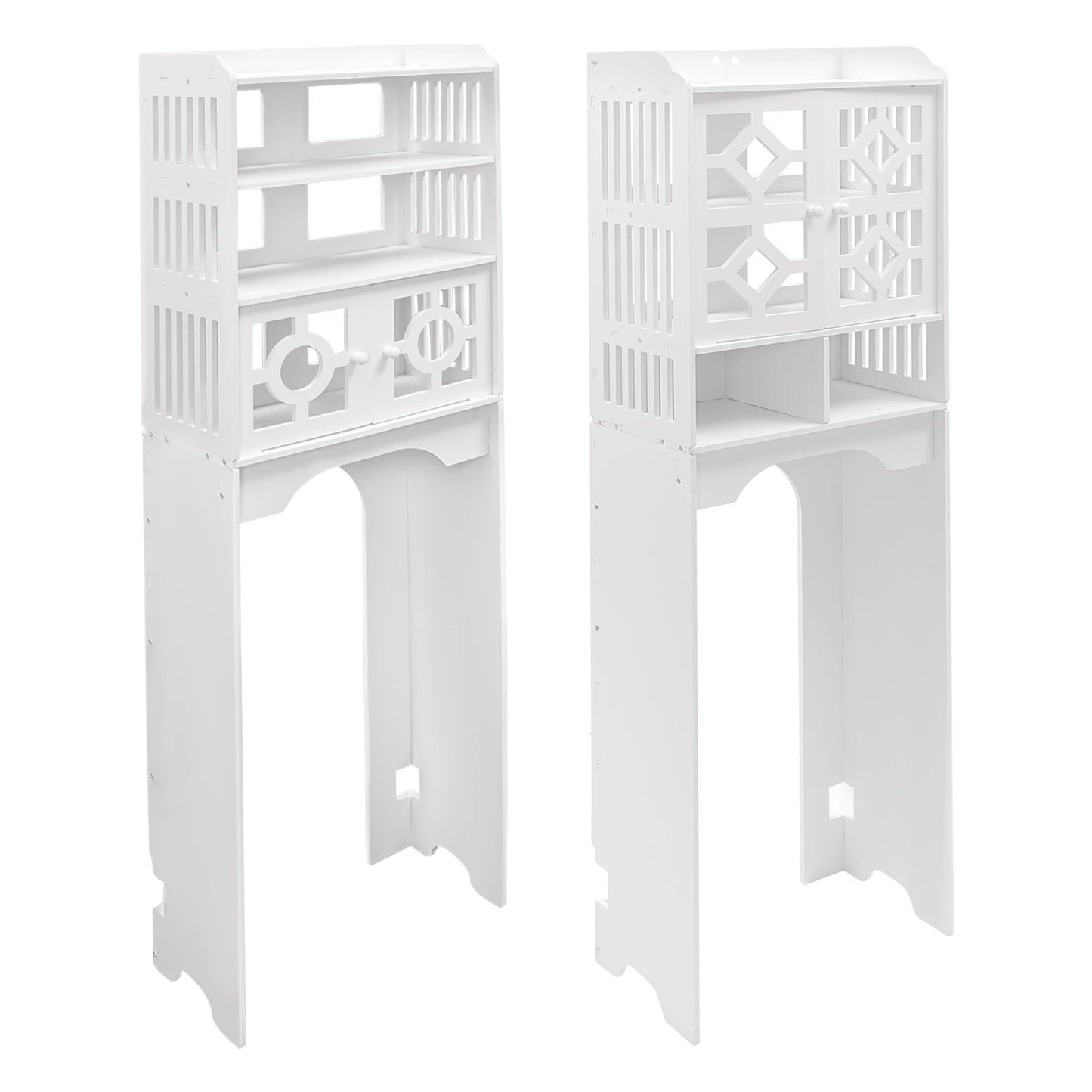 Over The Toilet 4 Tier Bathroom Storage Cabinet Organizer
