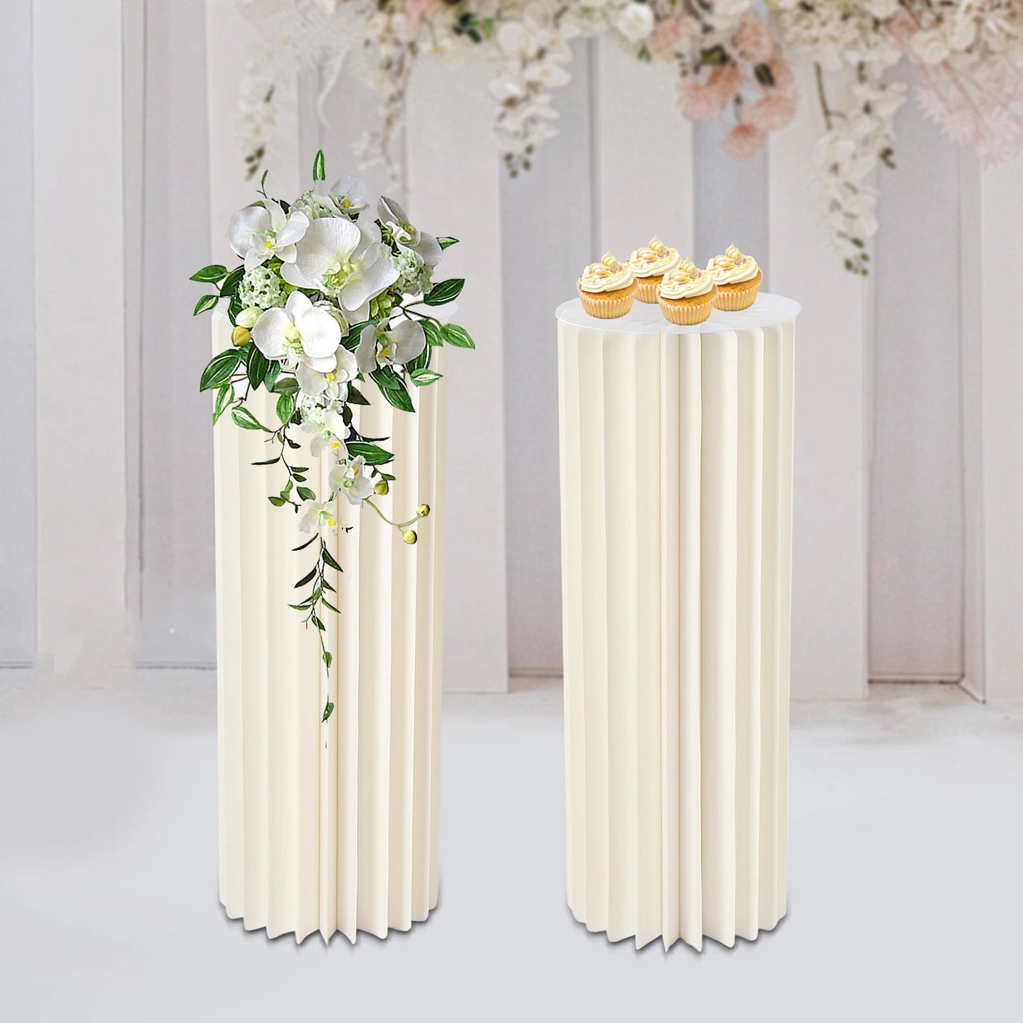 Wedding Centerpieces Cardboard Vases 2 Pack Tall Flower Stands