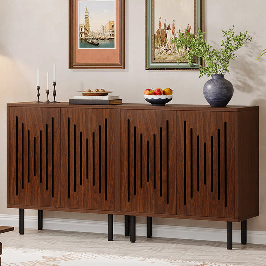 Tribesigns Vintage Neoclassical Storage Cabinet Sideboard Buffet With Doors