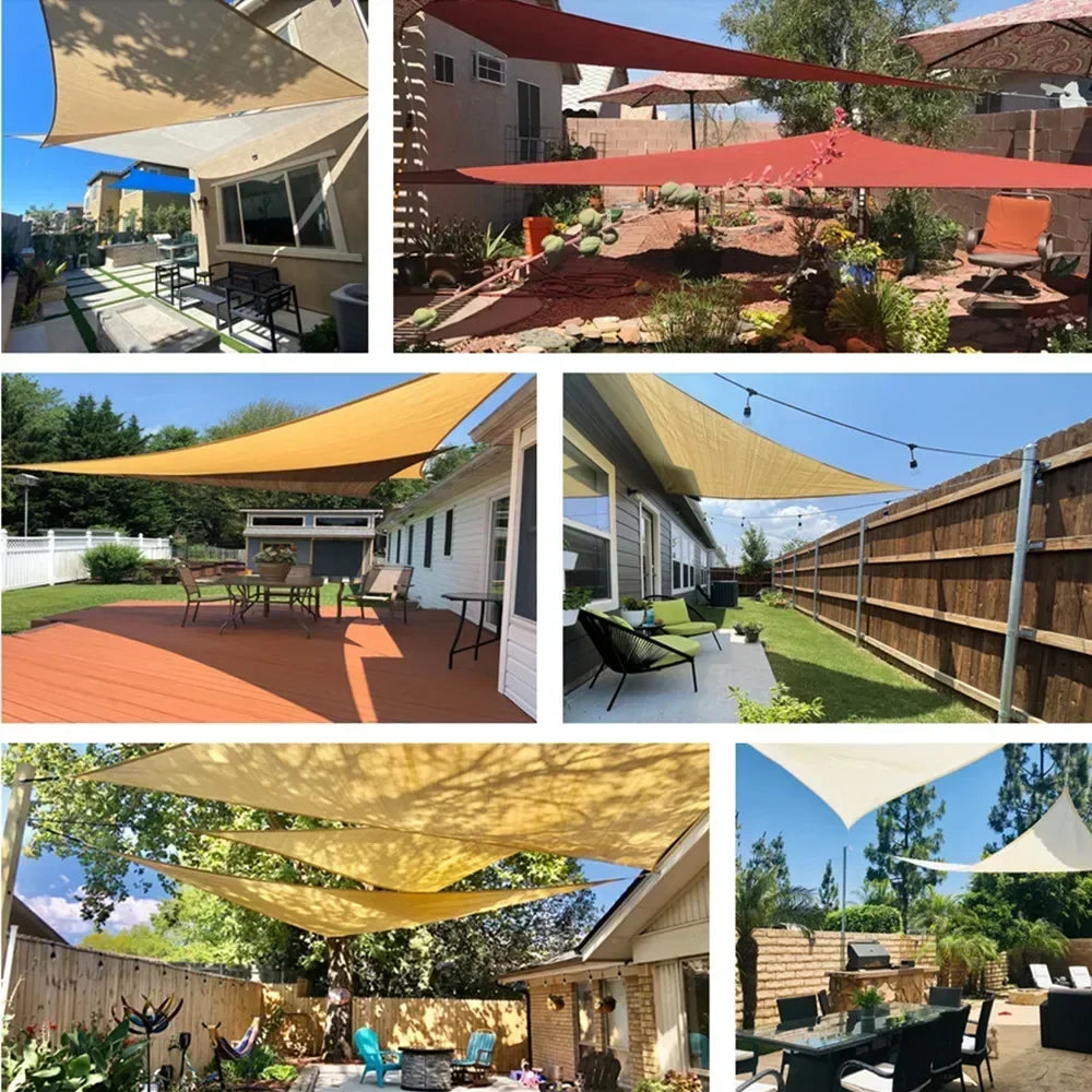 Triangle Sun Shade Sail Canopy UV Block For Outdoor Patio