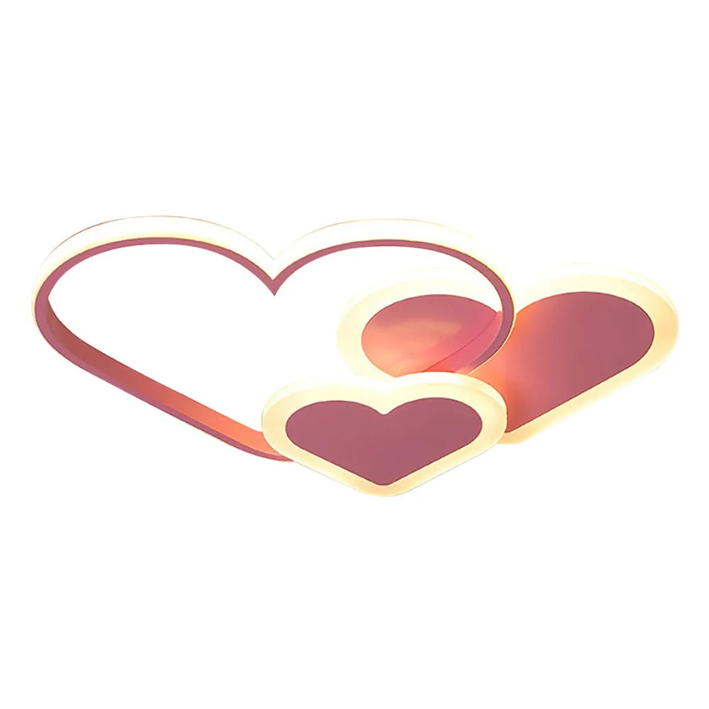 Heart Shaped LED Ceiling Lamp With Dimmable Remote Control