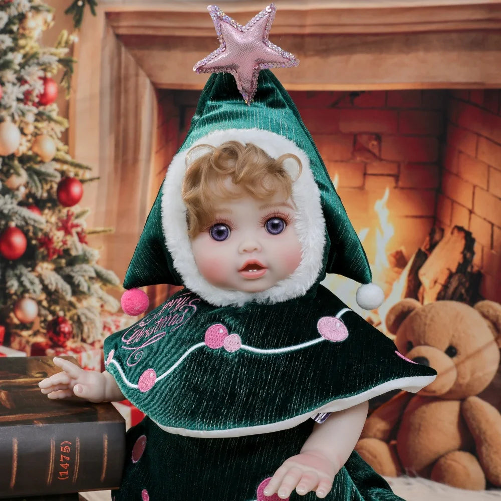 Cloveray Full Body Vinyl Reborn Baby Doll Lifelike Gift Toy