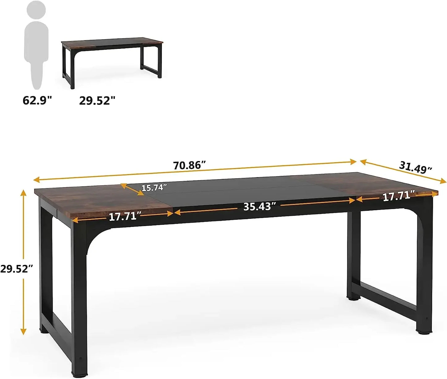 Tribesigns Modern Computer Desk Study Table For Home Office