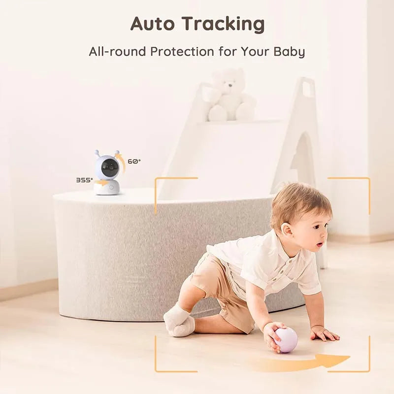 Boifun 2K 5-Inch Screen Wifi Baby Monitor With Night Vision