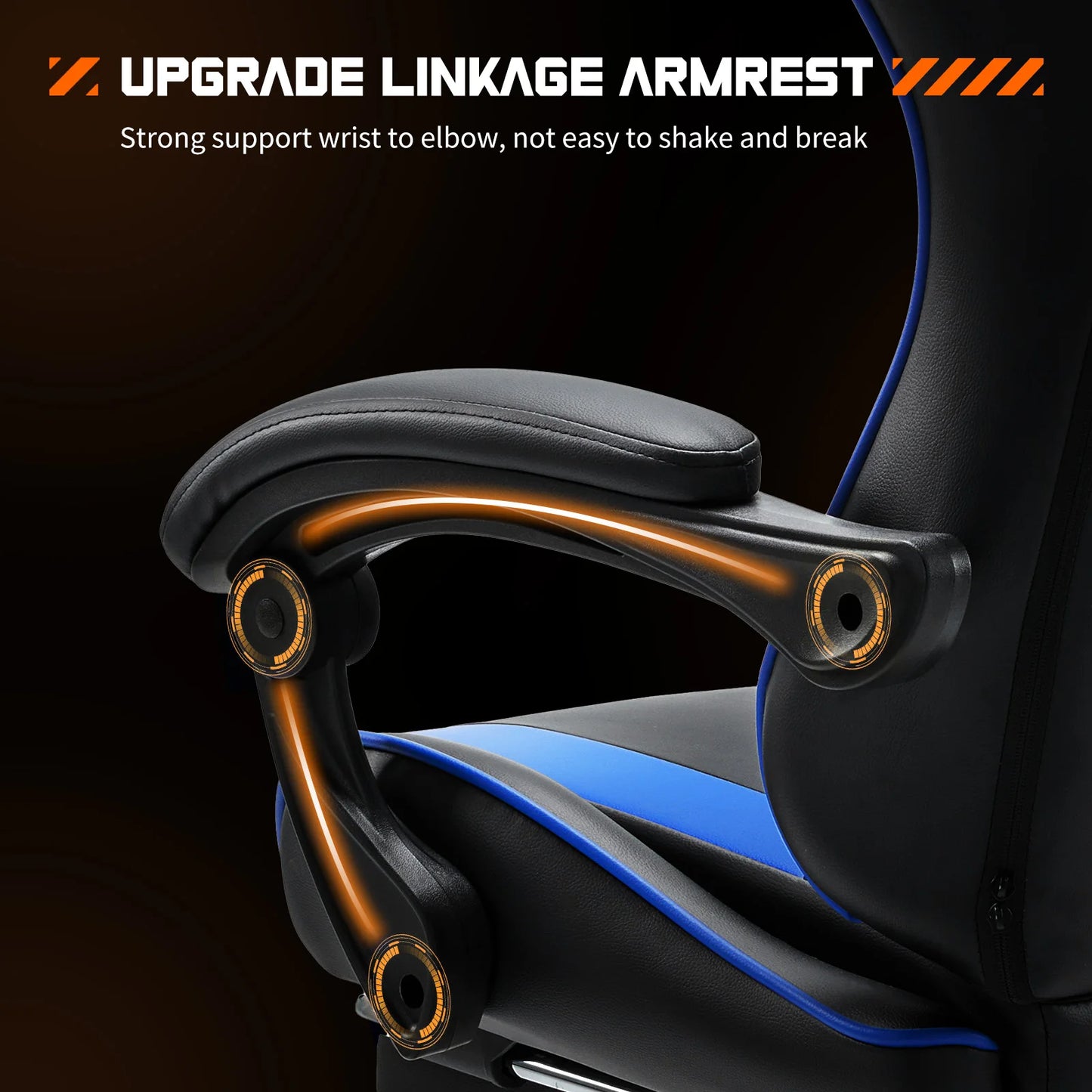 JHK Ergonomic Racing Gaming Chair With Adjustable Height And Headrest