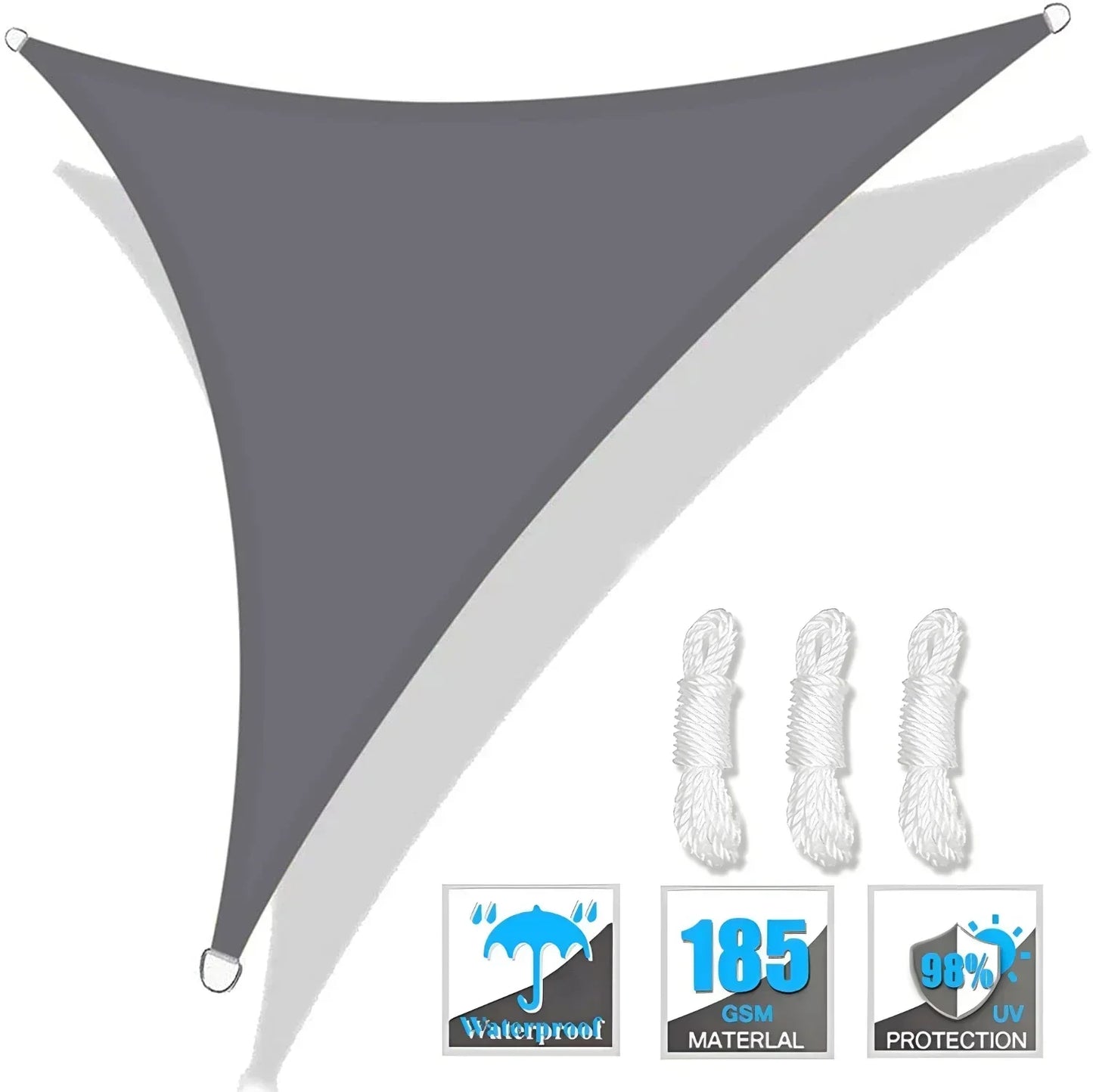 Triangle Sun Shade Sail Canopy UV Block For Outdoor Patio