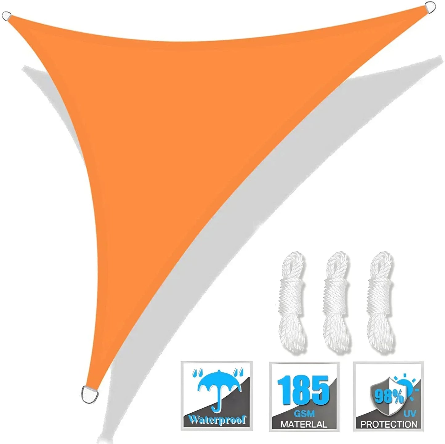 Triangle Sun Shade Sail Canopy UV Block For Outdoor Patio