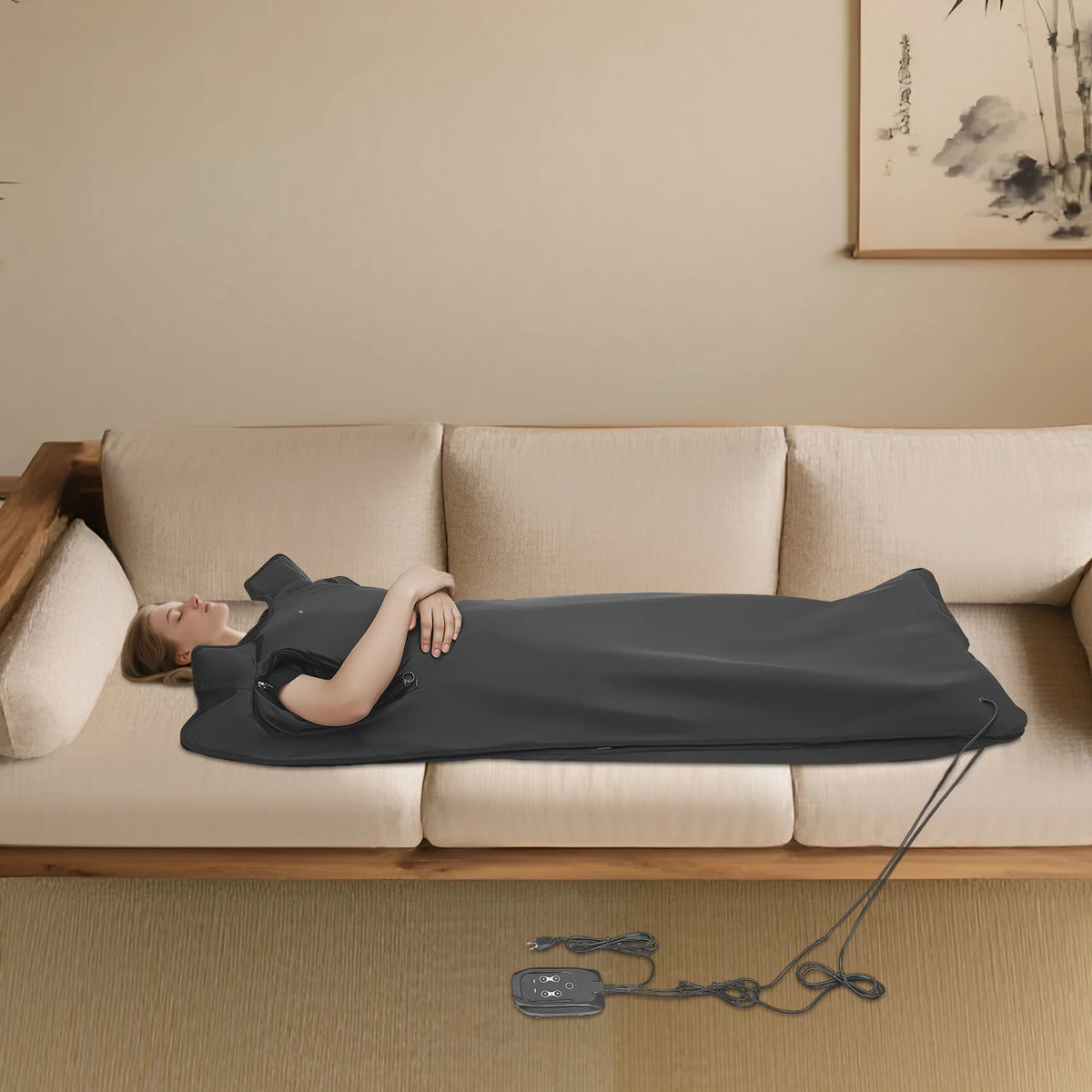Portable Folding Sauna Blanket With Remote Control Timer