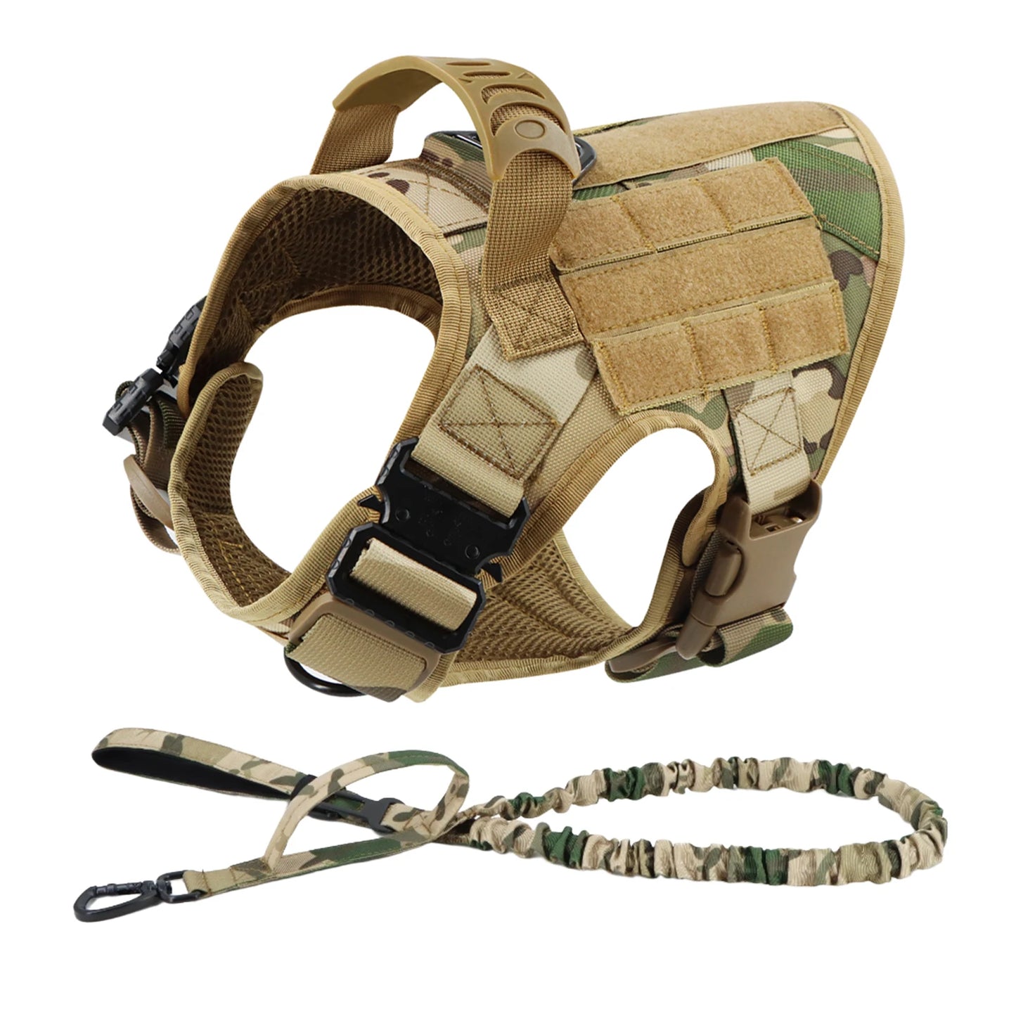 Tactical Dog Harness And Leash Set For Large Military Dogs