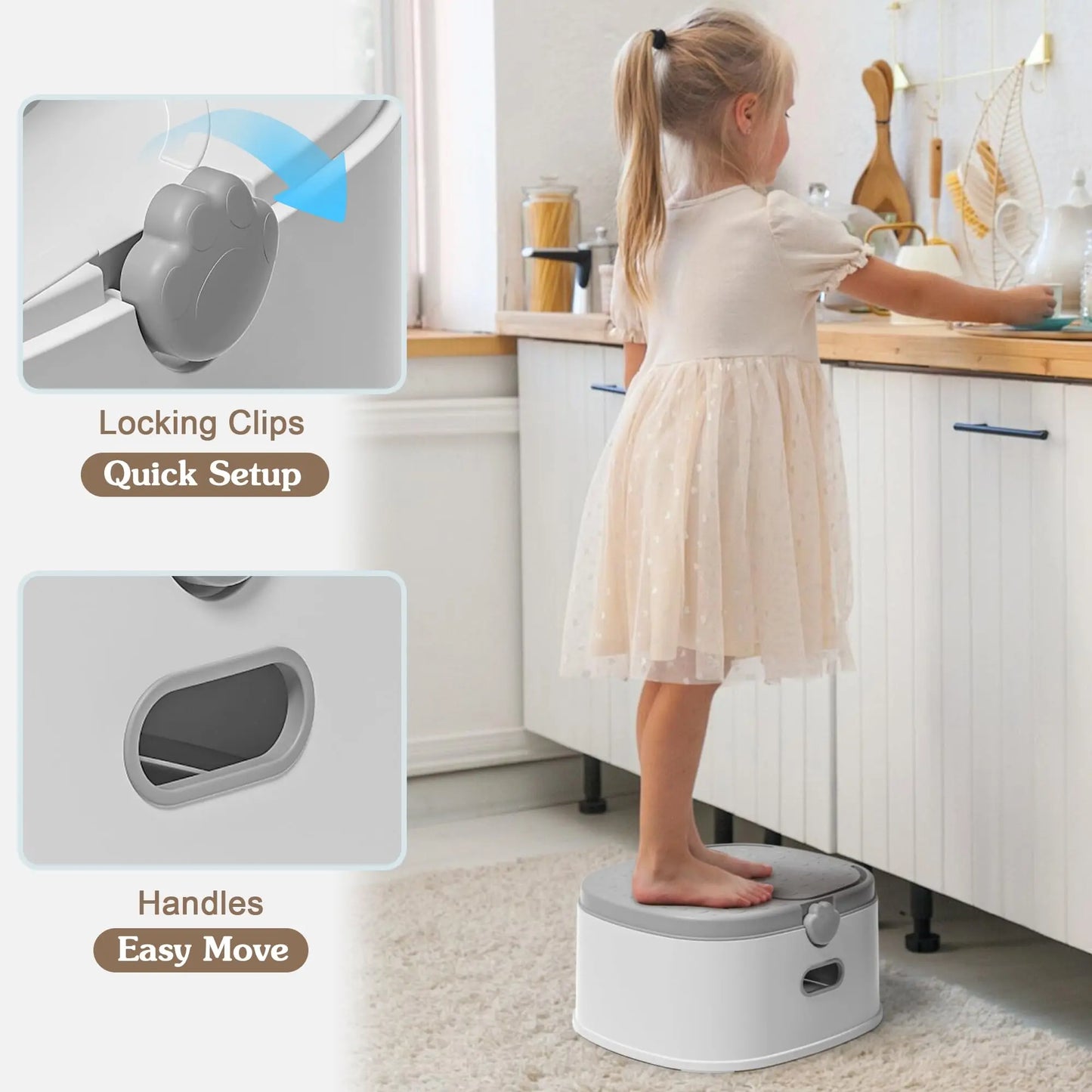 3 In 1 Portable Potty Training Toilet Seat And Toddler Step Stool