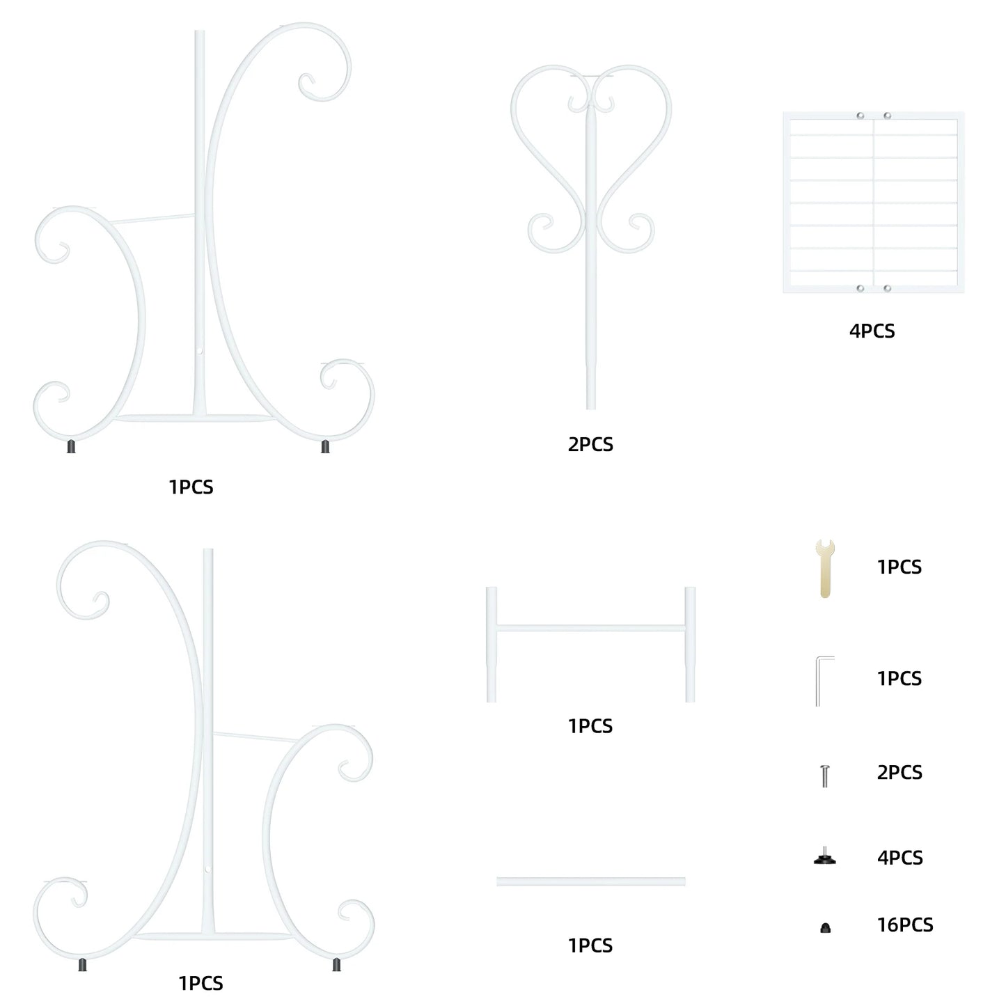 4 Tier Metal Plant Stand Indoor Outdoor Garden Rack Organizer