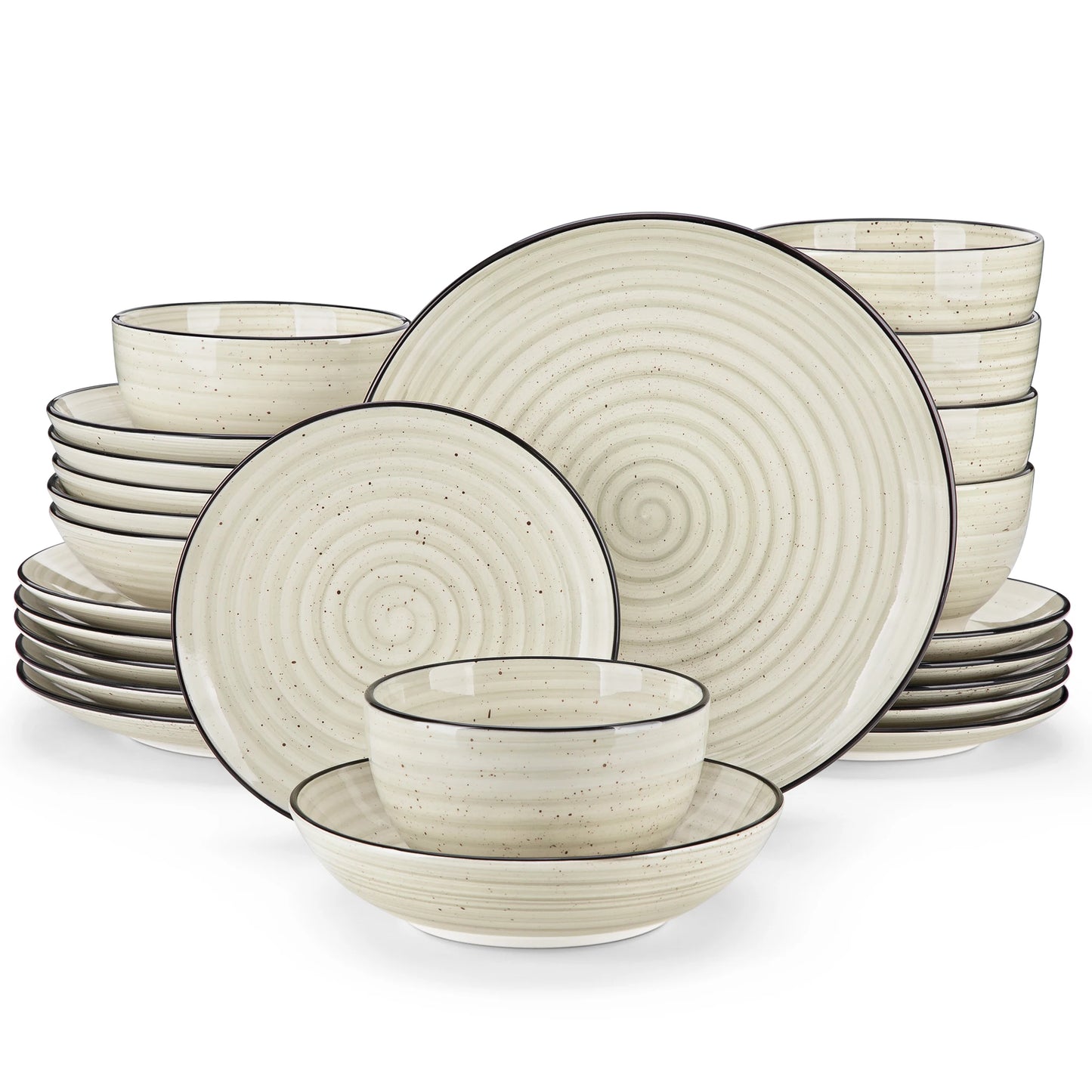 Malacasa Ceramic Dinnerware Set 24 48 Piece Dinner Plates Bowls