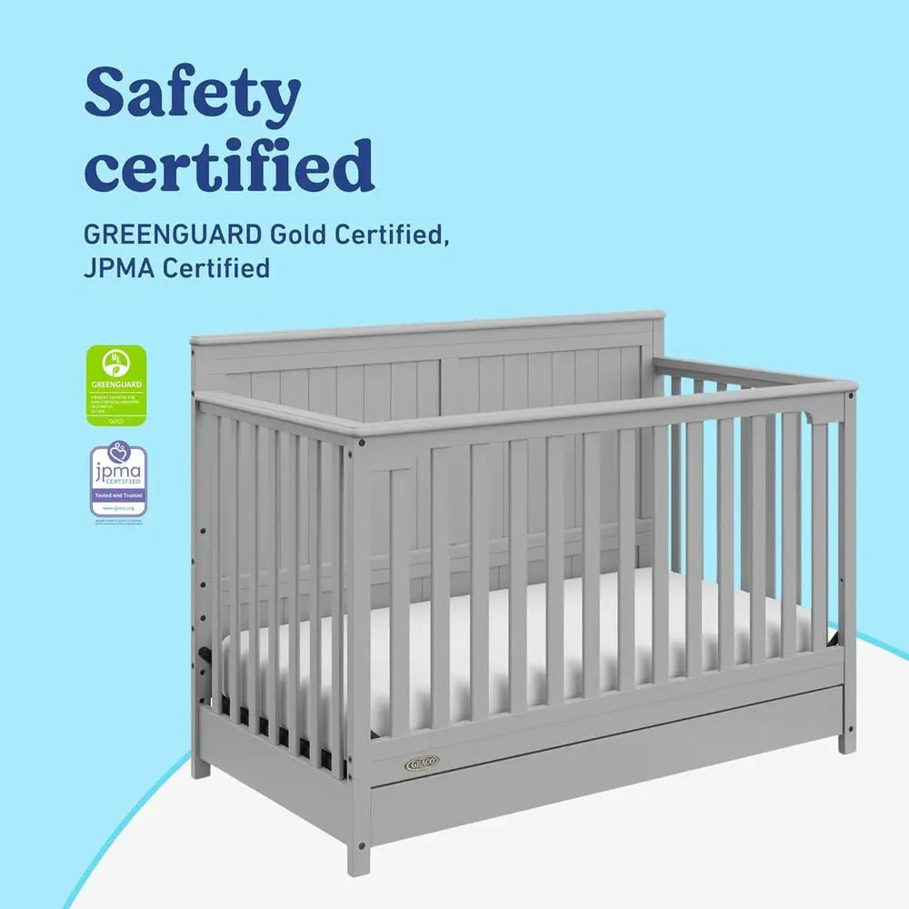 UKMJ 5 In 1 Convertible Crib GREENGUARD Gold Certified