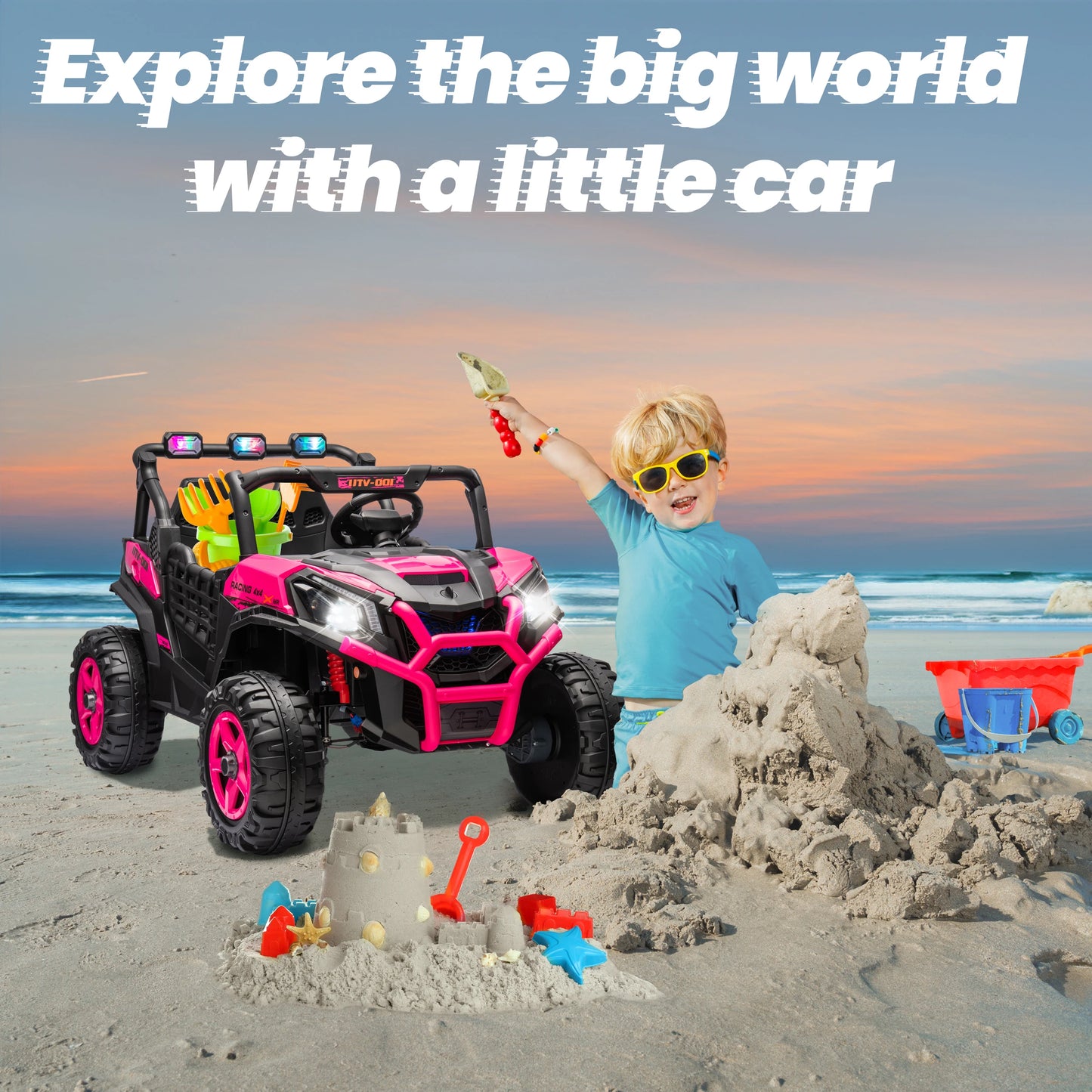 JoyRacer 24V Two Seater Ride On Electric Car for Kids