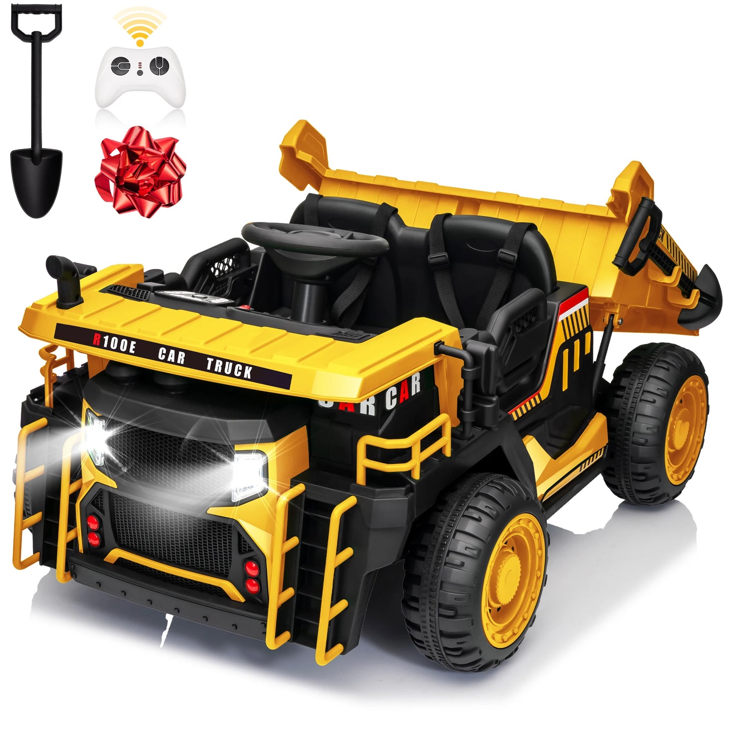 JoyRacer 24V Two Seater Ride On Dump Truck With Remote