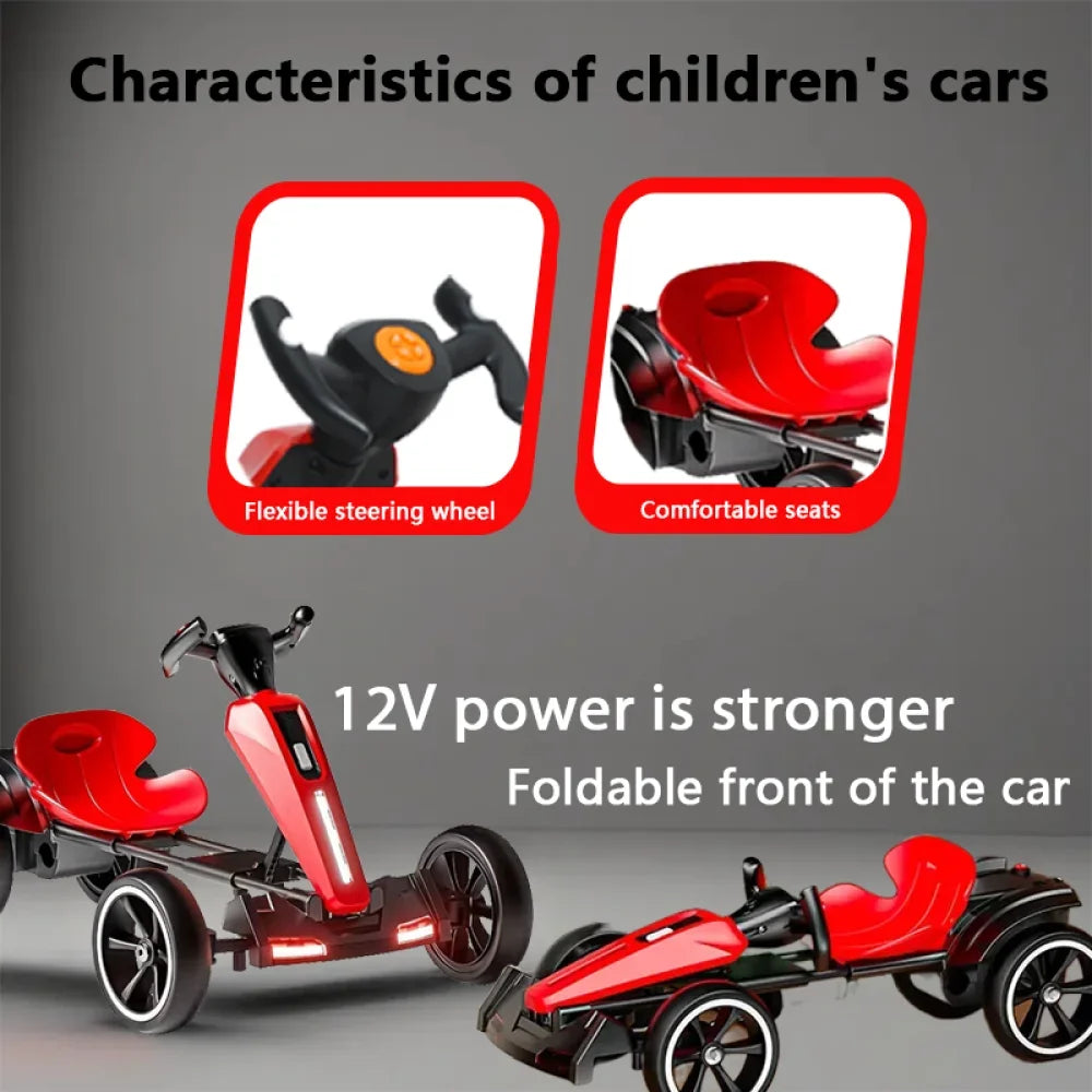 Jueshuai 12V Electric Kids Go Kart With Adjustable Seat