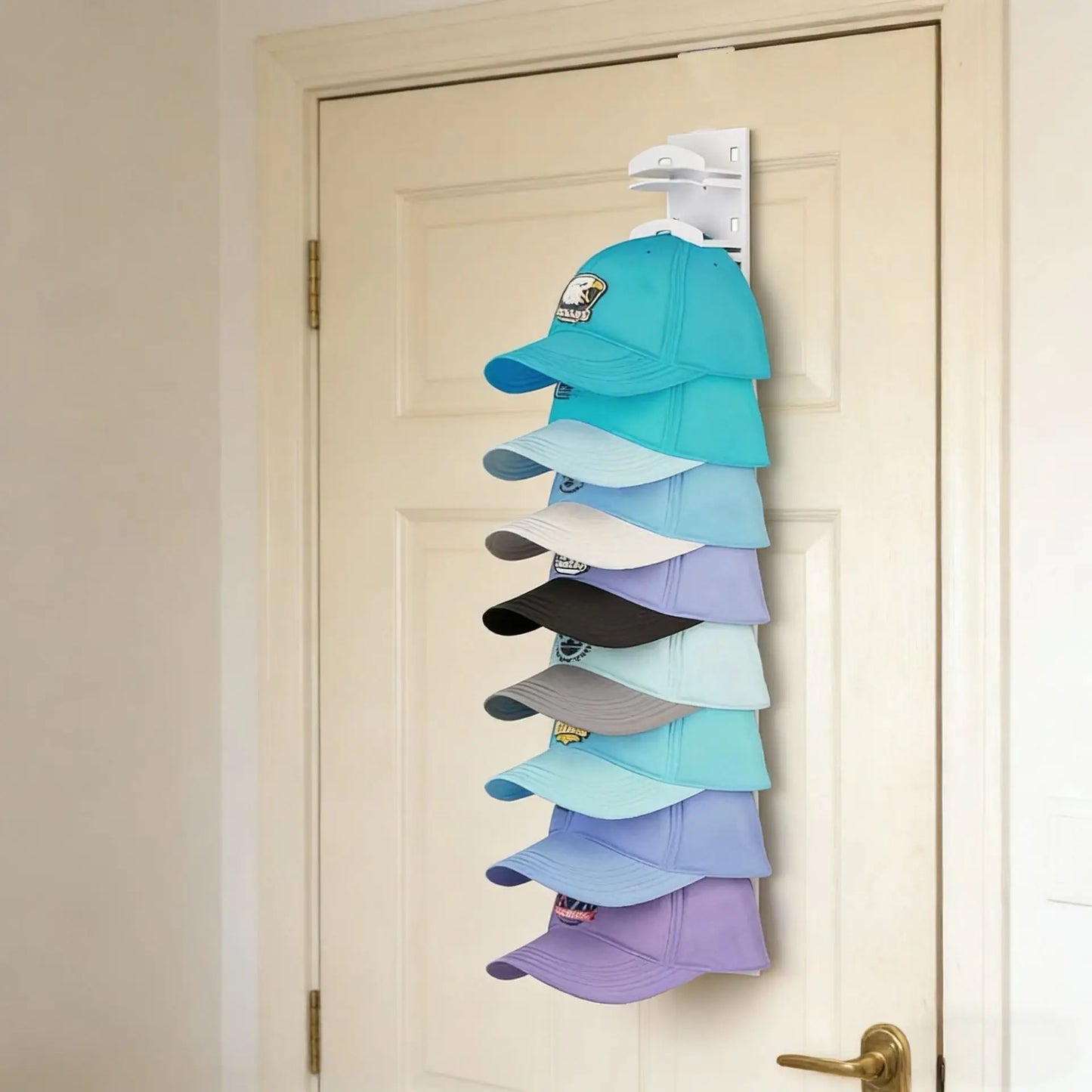 Wall Mounted Hat Organizer Holds 18 Caps Multilayer Space Saver