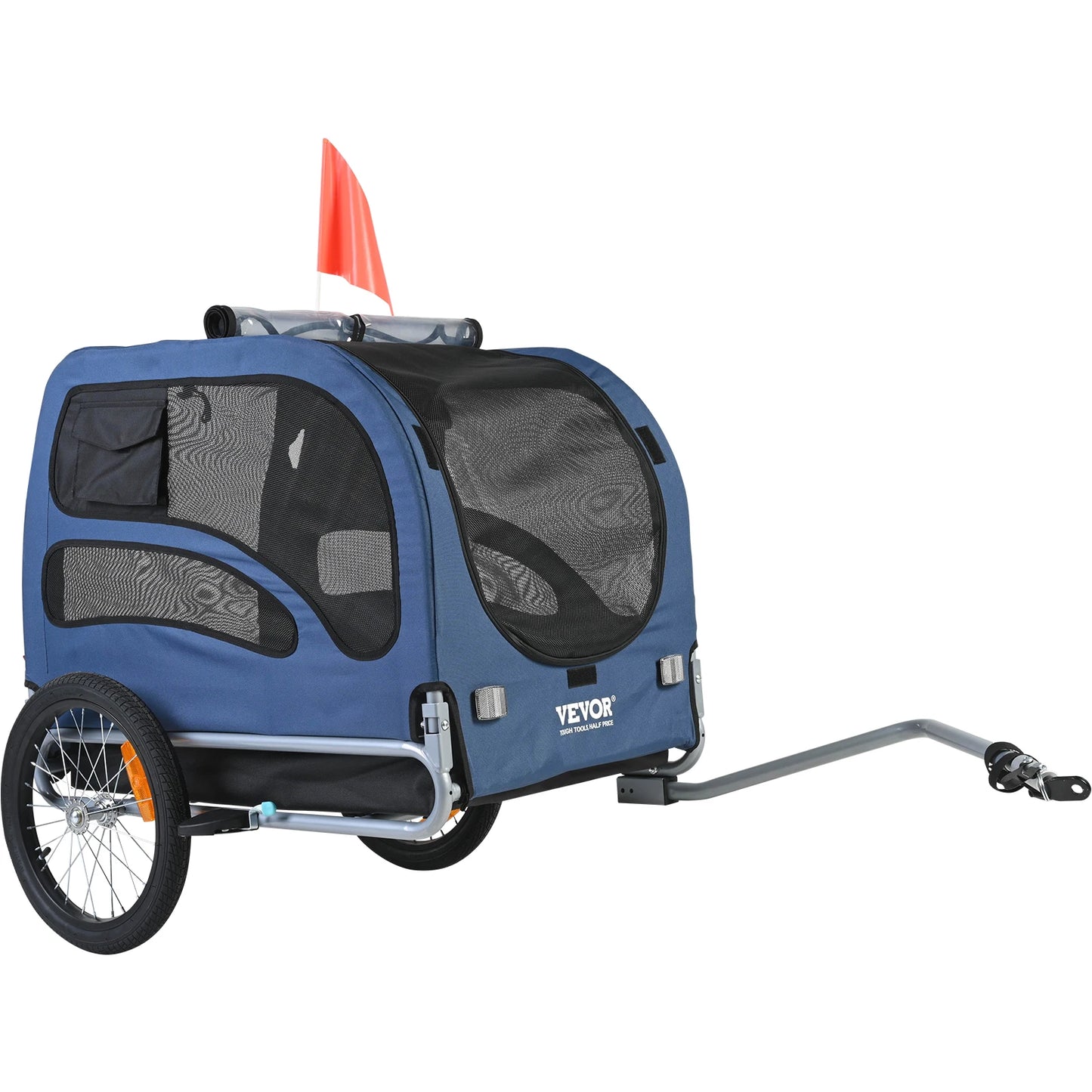 SucceBuy Pet Cart Dog Bike Trailer With Coupler And Reflectors