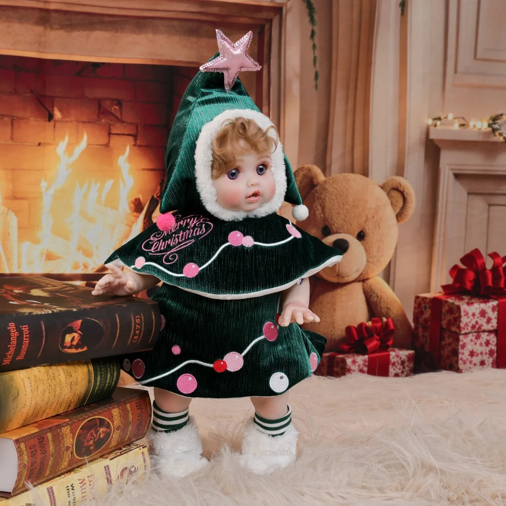 Cloveray Full Body Vinyl Reborn Baby Doll Lifelike Gift Toy