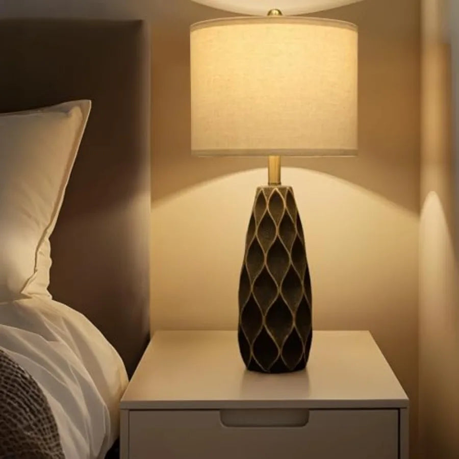 Modern Table Lamps For Bedroom Living Room Set Of Two