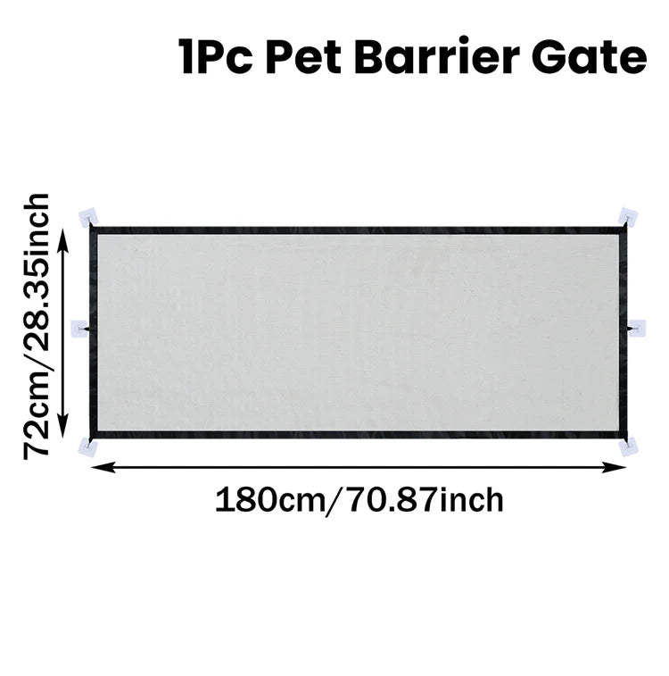 Dog Barrier Fence With 6 Hooks Foldable Mesh Playpen For Pets