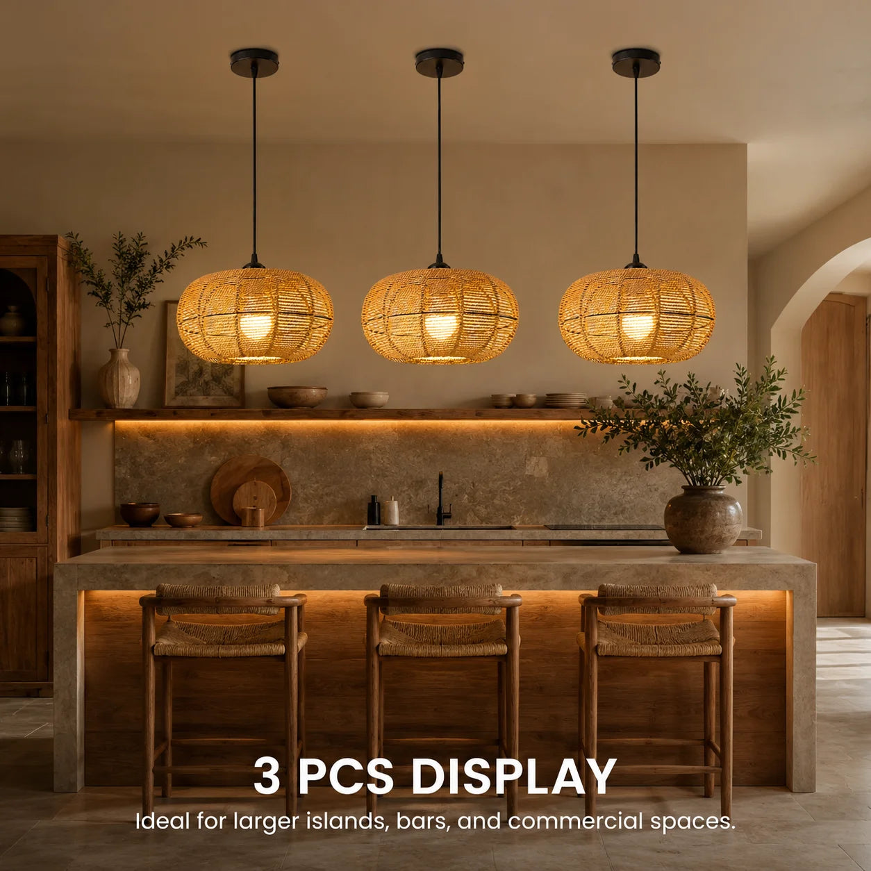 Joyinled Paper Rope Pendant Light With Adjustable Cord