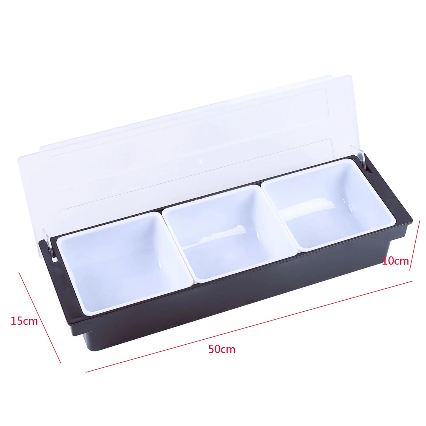 Multi Compartment Fruit Tray Bar Caddy Dispenser Organizer