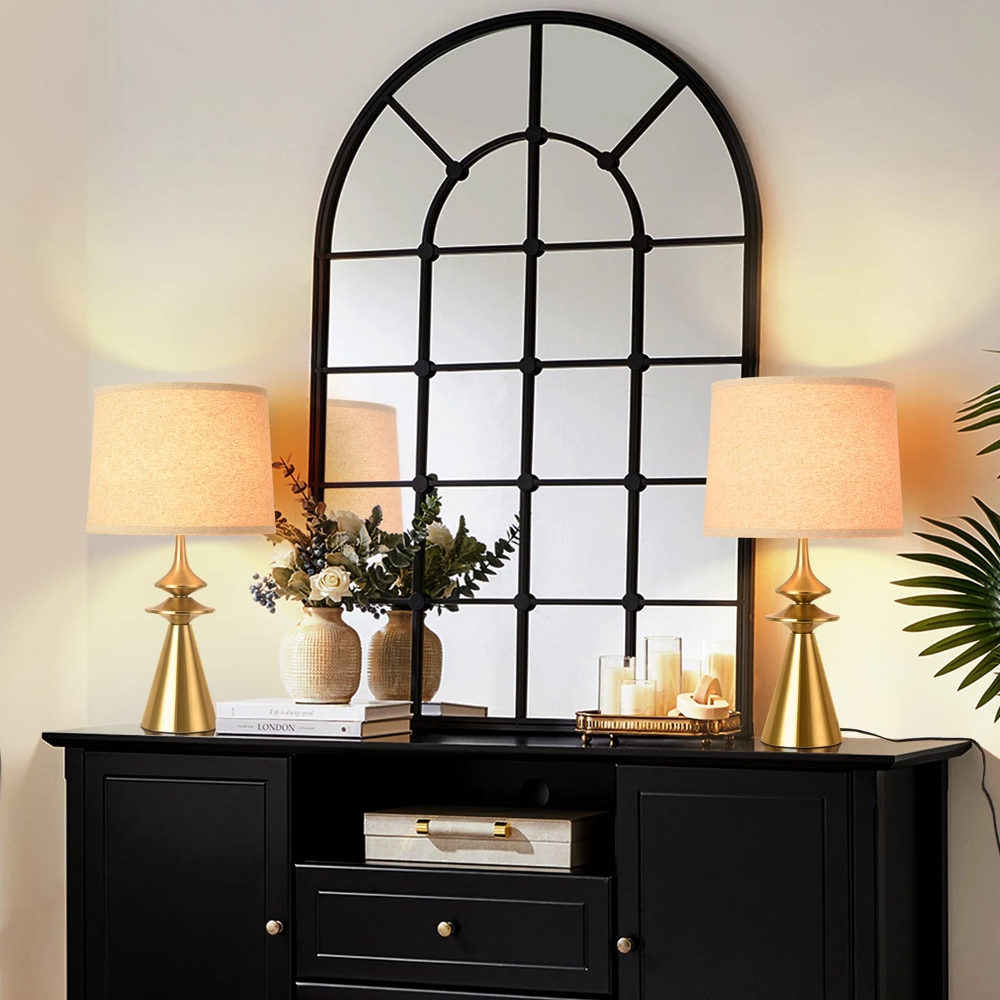 Contemporary Iron Table Lamp for Living Room Bedroom Decor