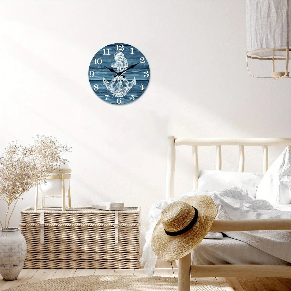 Constantplanet Silent Wooden Wall Clock Featuring Quartz Movement And Analog Dial