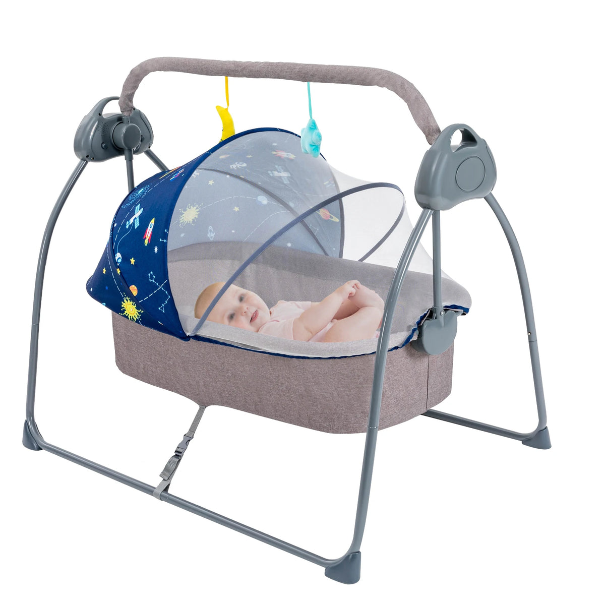 Foldable Electric Baby Cradle Swing With Music And Automatic Rocking