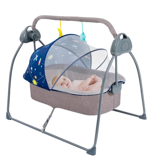Foldable Electric Baby Cradle Swing With Music And Automatic Rocking