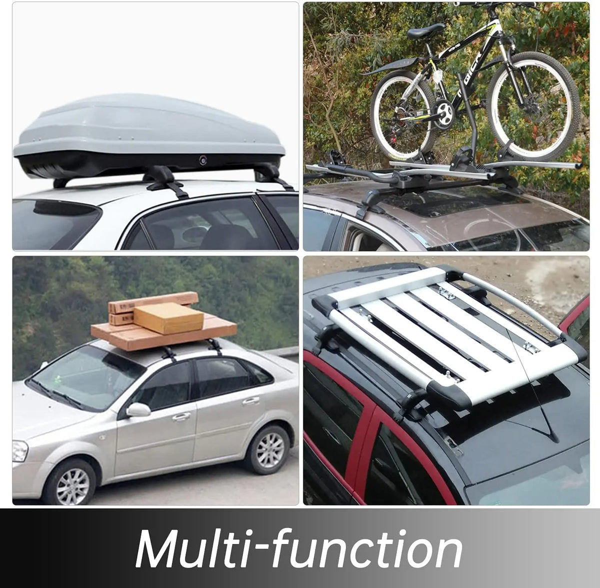 Universal Aluminum Car Roof Luggage Rack With Cross Bars