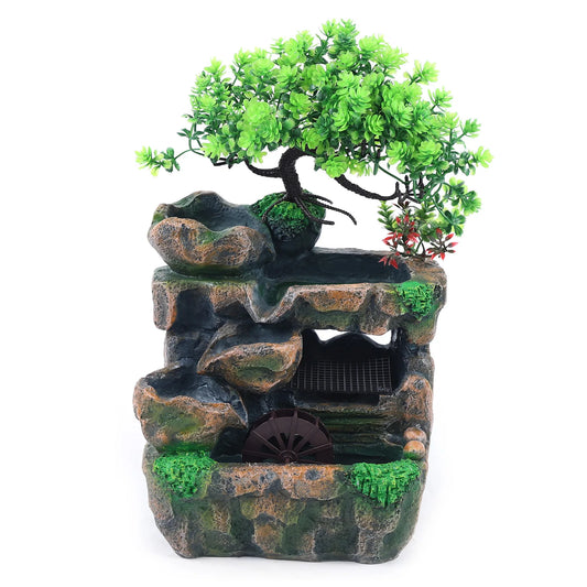 Indoor Desktop Water Fountain With Color Changing LED Lights Zen
