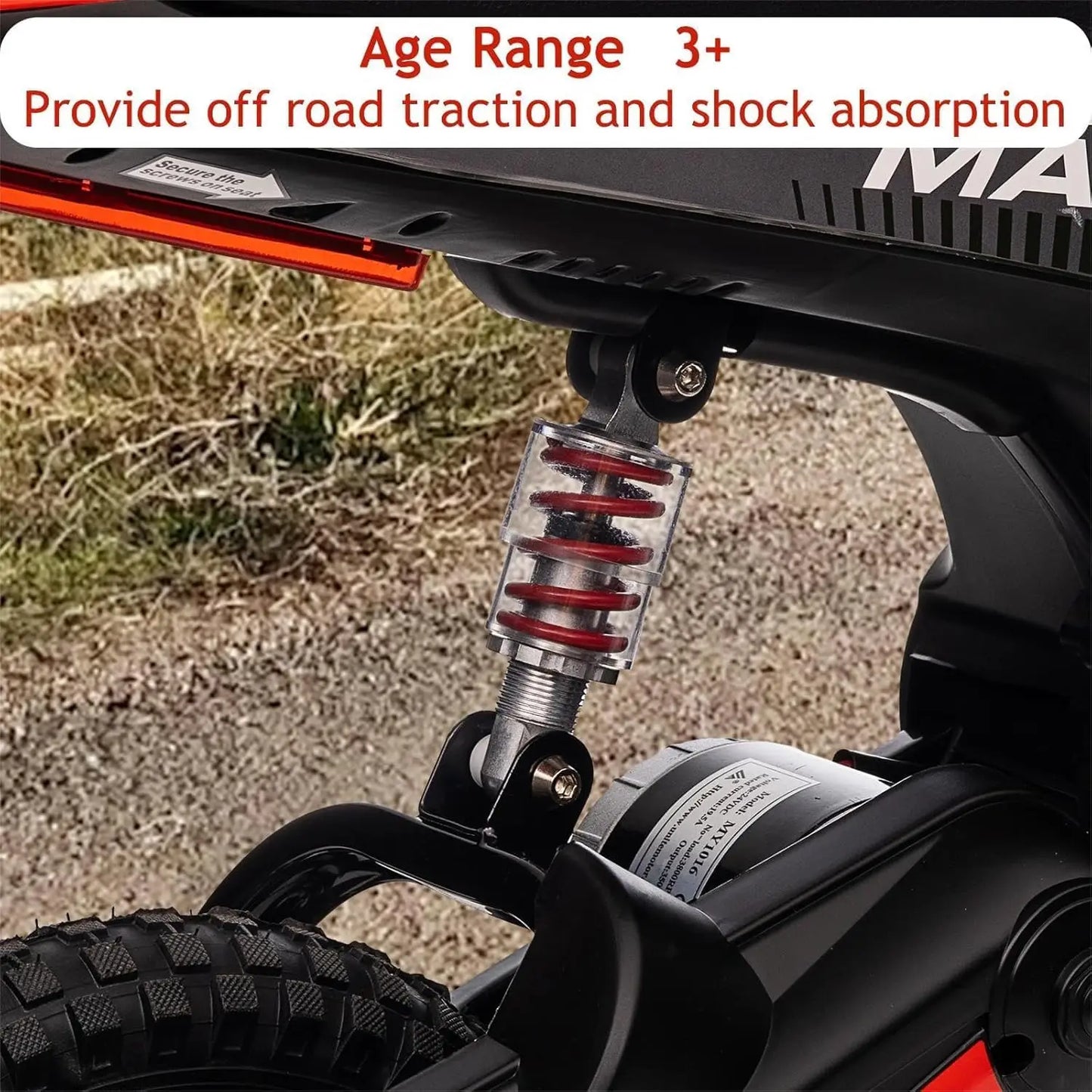HiMISS Kids Electric Ride On Motorcycle 24V 350W Two Speed