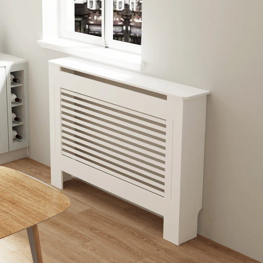 Wisfor Radiator Cover Wood Cabinet With Horizontal Slat Design